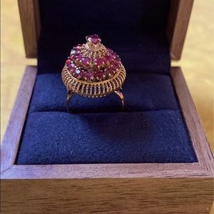 1950’s/60’s 14KT gold natural ruby ring